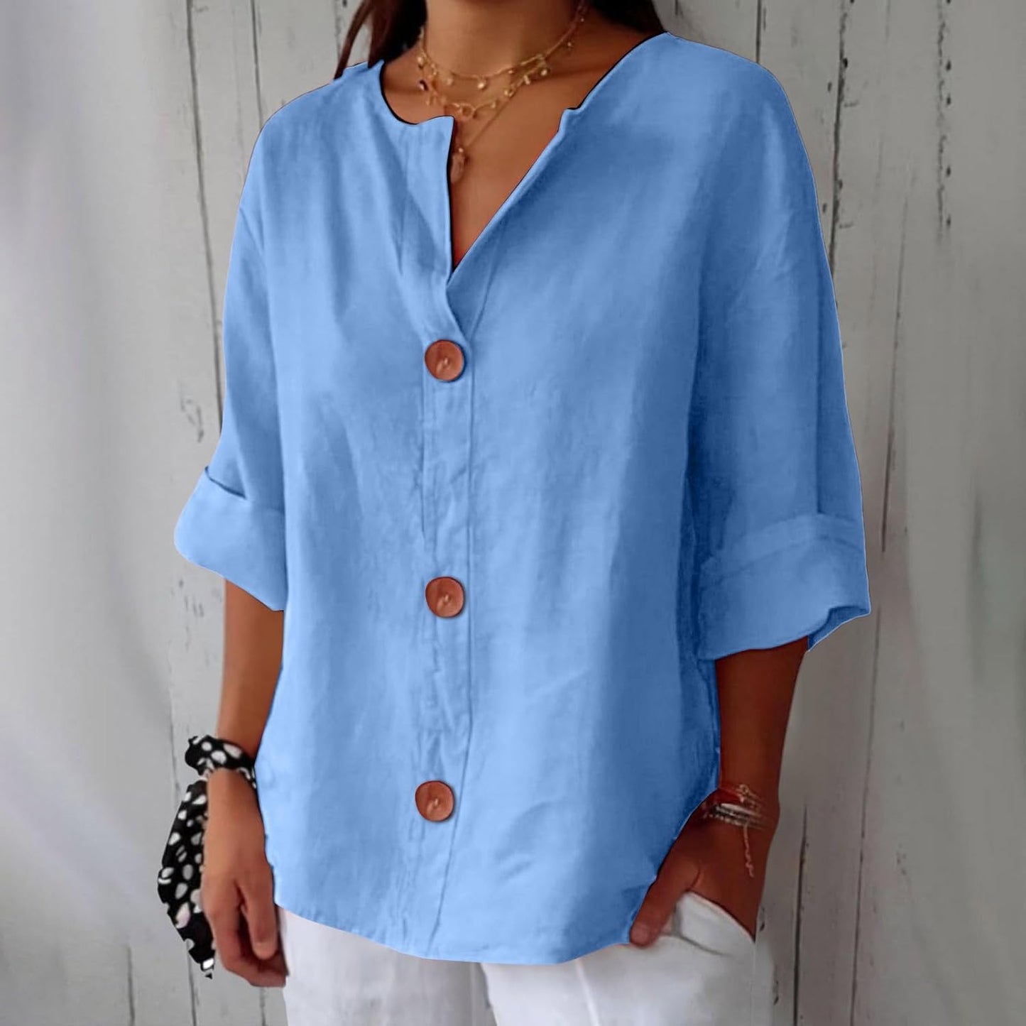 Clara | Casual Linen Blouse